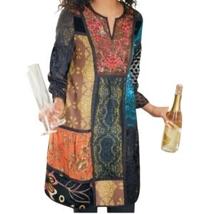 Soft Surroundings Adassa Tunic Patchwork Dress Sz M